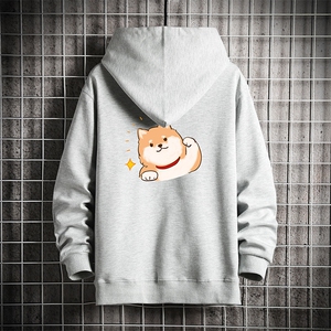 KS21146-P38 连帽开衫卫衣男运动外套大码班服 网格挂拍图片