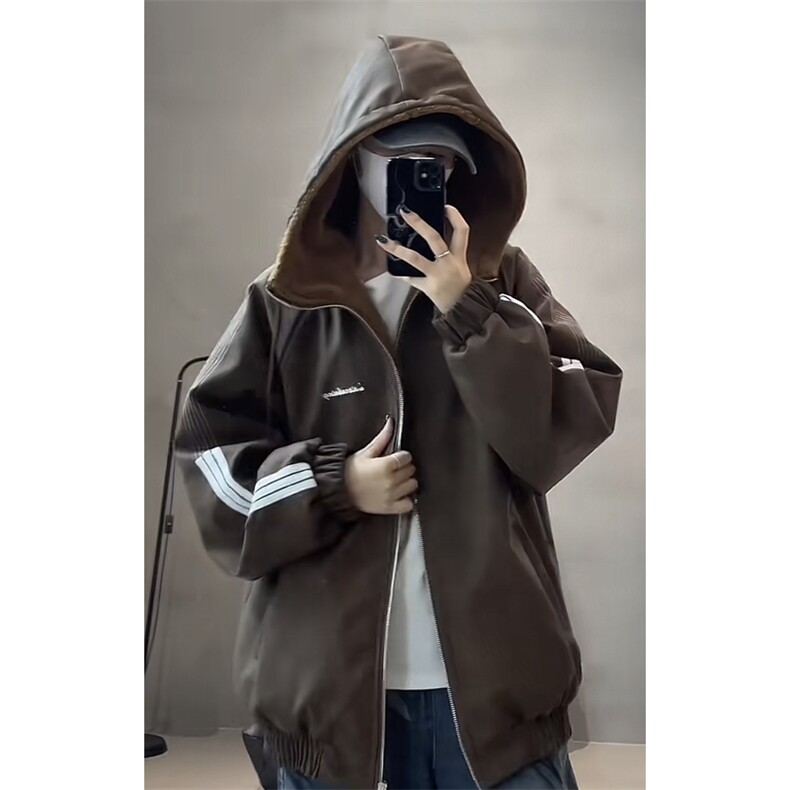 现货网图切片羊羔毛内胆三条杠棉服美拉德皮棉衣M2412-特P100,男装棉衣,星座1213