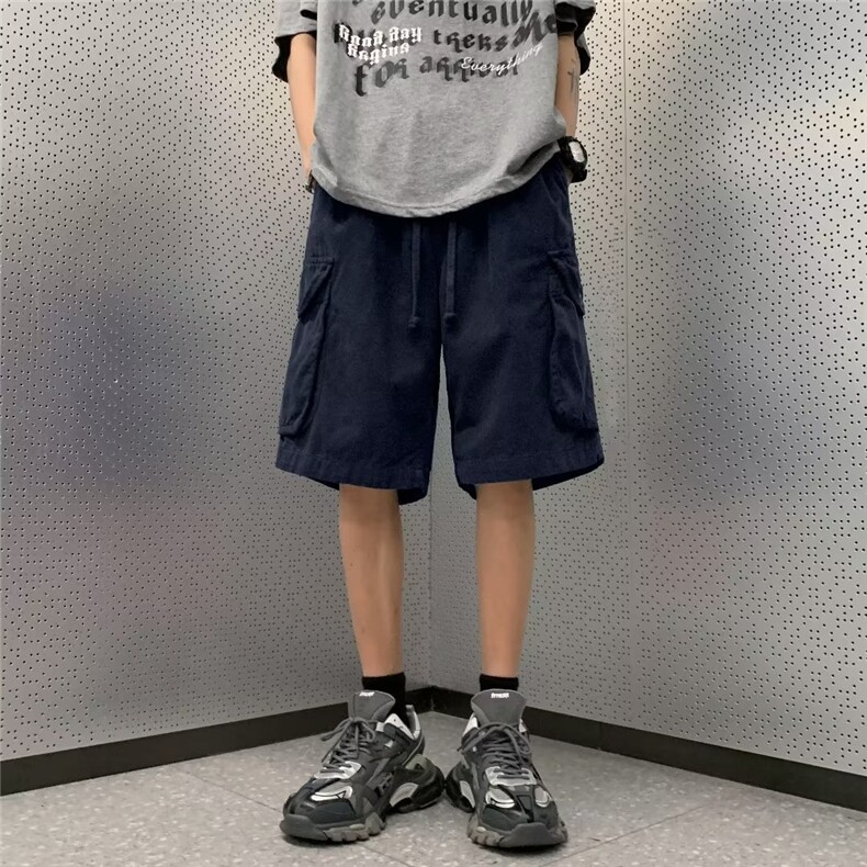 原宿九分裤哈伦裤潮流时尚潮牌日系潮男休闲裤纯色青春流行夏季图片