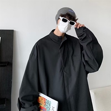 衬衫男韩版潮流高街帅衬衫2024春秋新款ins宽松百搭外套CY026-P36，男装衬衫，星座412