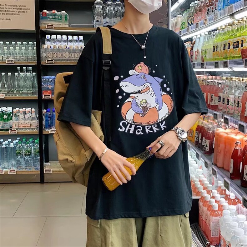 半袖体恤青少年宽松大码五分袖RT13P28，男装T恤，星座1116-2