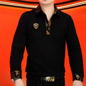 男士卫衣翻领男士秋季上衣新款衬衫领欧货轻奢w4-p55