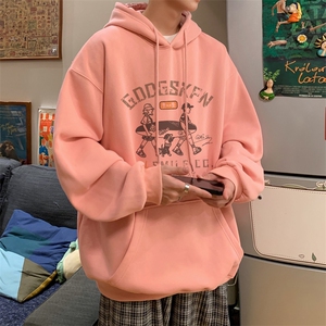 秋新连帽卫衣日系宽松男复古打底衫WY1818图片