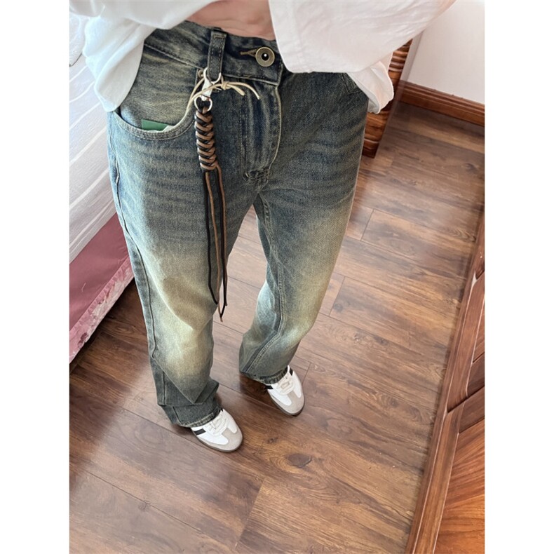 【有货】美式517弯刀牛仔裤男高街vibe微喇裤子修身K08LL-特P45,男装牛仔裤,星座1007（原301D）