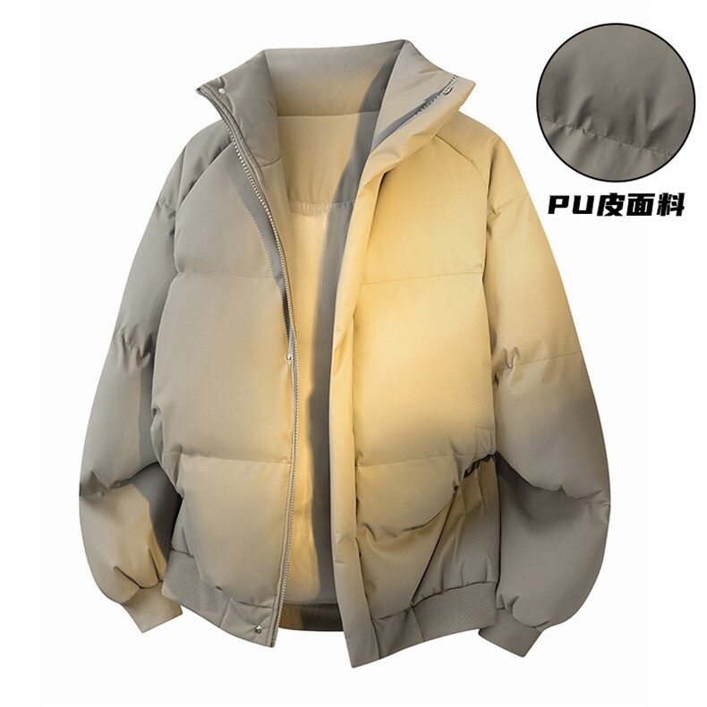 立体新款冬季羽绒立领PU皮棉服棉袄韩版宽松外套A436-2522-P80图片