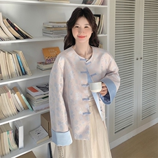 秋款现货！粉色印花外套B208-9016-P155K218，女装短外套，浙宝208