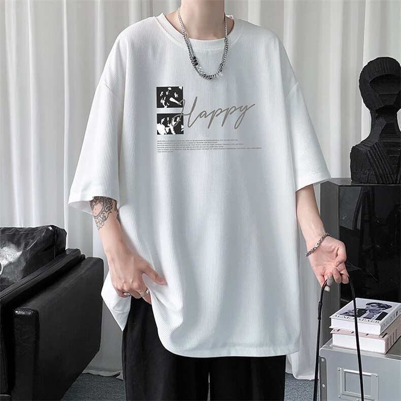 华夫格t恤男短袖男大码五分袖大皂风HT73431-P22,男装T恤,电商A040