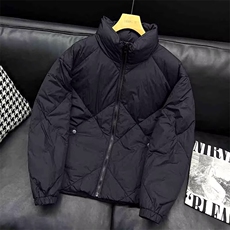 秋冬翻领短款棉衣菱格中青年棉服修身轻薄棉袄短外套TT601P83，男装棉衣，星座1013-5