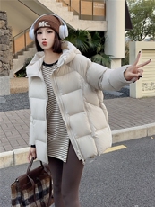 现货新标90白鸭绒2025年冬季厚款休闲风中长款保暖，女装羽绒服，琦鑫阁（原依鑫阁）