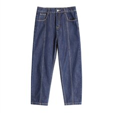 主推！纯色牛仔裤宽松休闲直筒老爹裤X715NZ006批45控68，男装牛仔裤，星座715