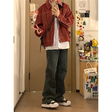 直播品质多结构皮衣美式潮牌假两件皮夹克X1213-DY2316-特P108，男装夹克，星座1213