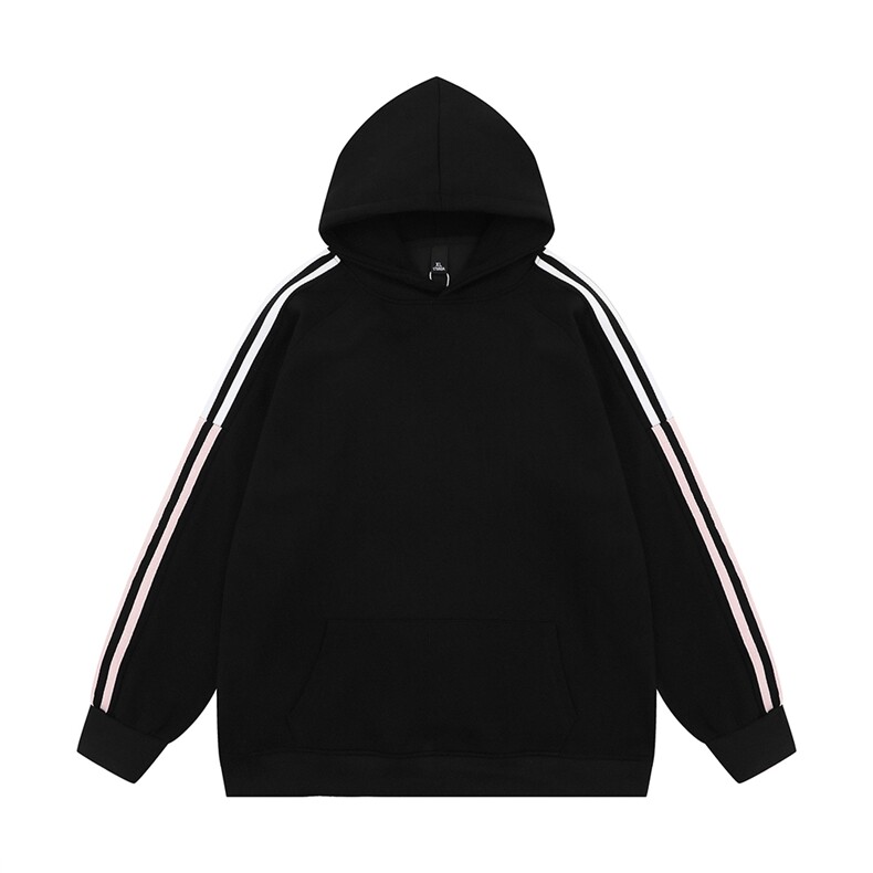 光板得物\唯品二开三条杠撞色拼接插肩袖连帽卫衣A71P38,男装卫衣,电商A247