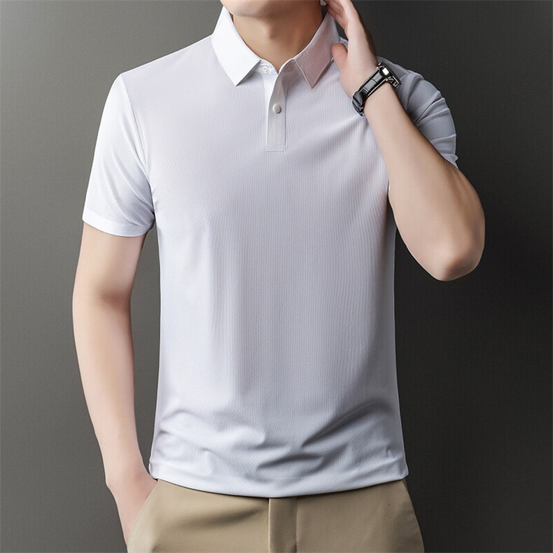 DN25206春夏男士新款短袖T恤青年修身翻领体恤休闲打底衫,男装T恤,电商B360