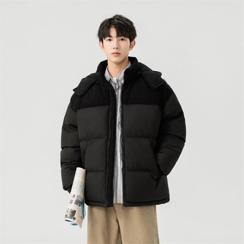 棉服撞色拼接灯芯绒外套男生冬季棉衣情侣装棉袄子M810-P85,男装棉衣,星座308B-2