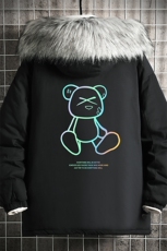 MM48139-P130冬季大毛领棉衣男士大码加厚棉袄男棉服网格，男装棉衣，电商A040A