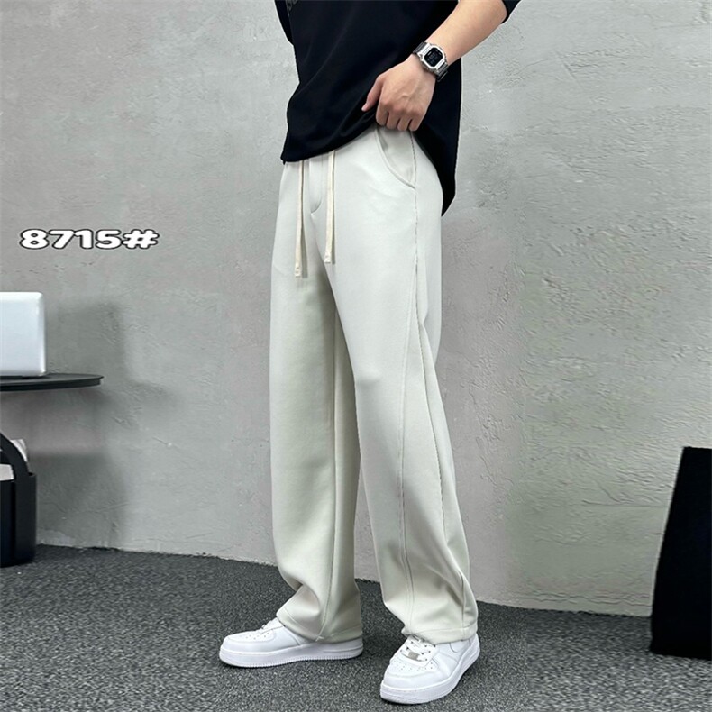 男宽松纯色休闲长裤潮流百搭阔腿裤A329-K8715-P65,男装休闲裤,电商A329