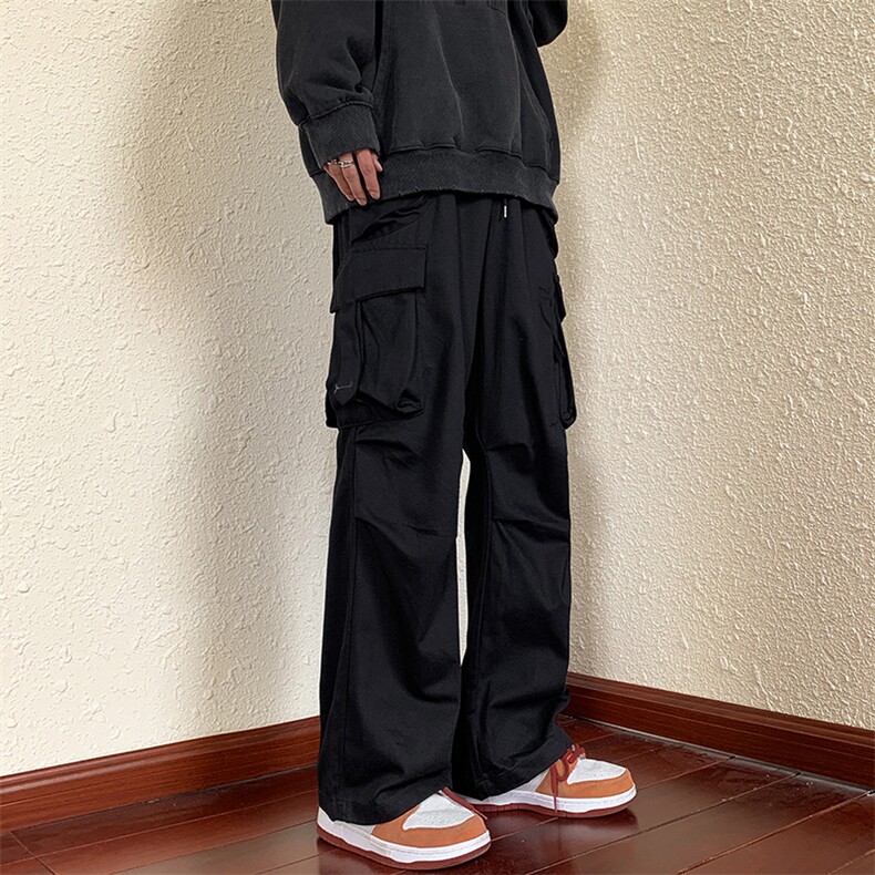 美式高街裤子ins百搭宽松工装裤男oversize休闲裤裤K0915-P45,男装休闲裤,星座308B-1