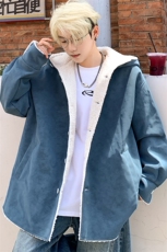 潮牌座山雕棉服冬季男加绒加厚连帽棉衣外套M6021P115控148，男装棉衣，电商A157
