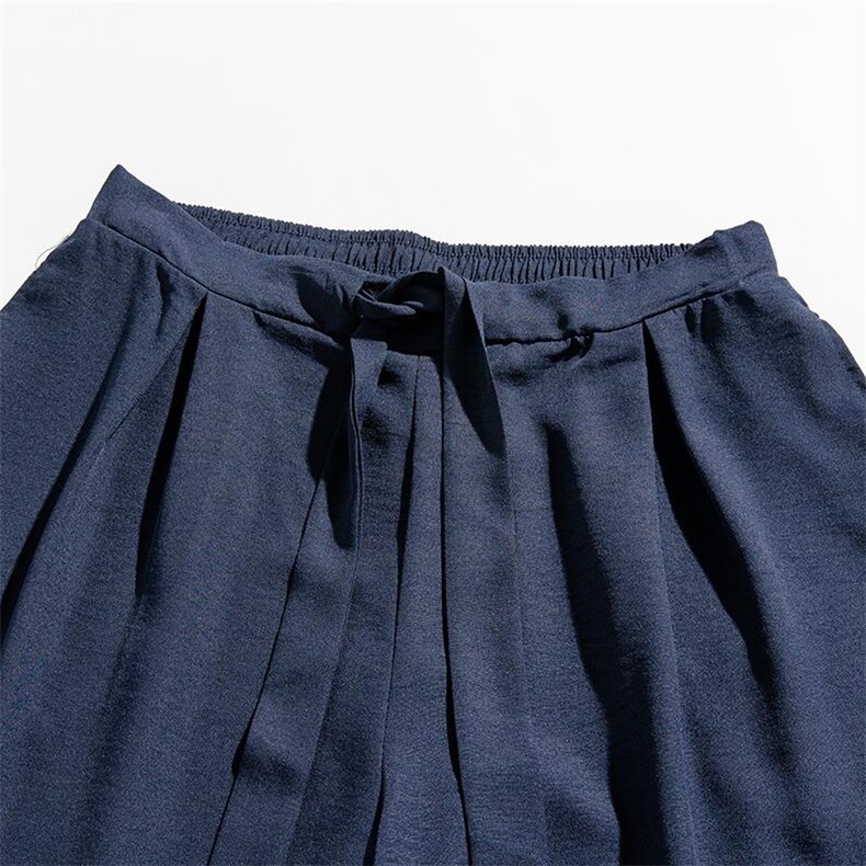 白底平铺夏季风宋制汉服绣花古风冰丝阔腿裙裤男女K332/P85,男装民族服装,钱塘713