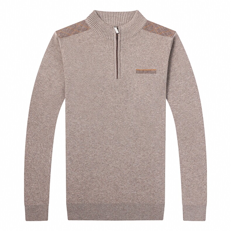 2023秋冬新款圆领纯色针织衫毛衣中青年男士休闲上衣QLM55337-P95，男装针织衫/毛衣，电商B212（原钱塘6029）