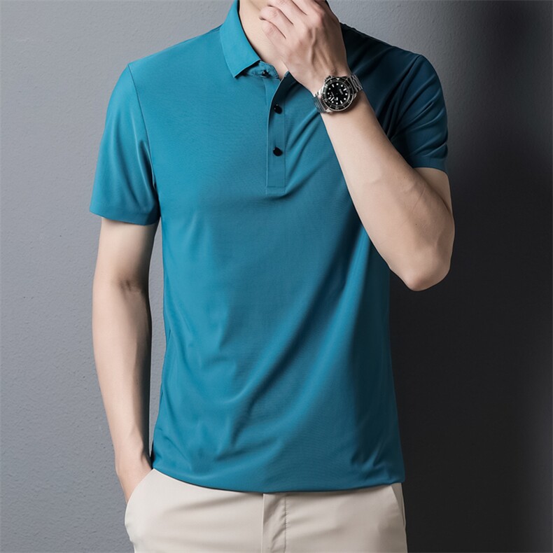 夏季冰丝无痕POLO衫男士高端百搭商务翻领T恤上衣PL1199-P38图片