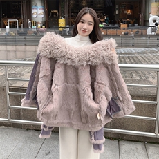 新品2025冬装真兔毛机车外套2c116-6867-p299-k425，女装皮草，2C116