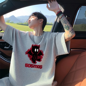量大优！ 供视频！港风 华夫格短袖T恤半袖男HT240-特P18图片