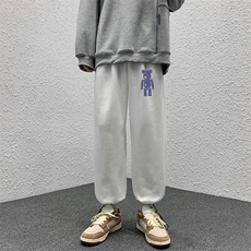 K13242-P35可束脚加厚加绒运动裤男大码宽松直筒卫裤男，男装休闲裤，电商A040