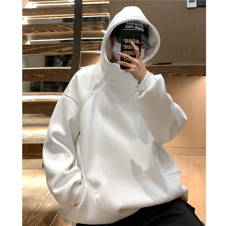春上新双拉链重磅连帽情侣中性卫衣设计感外套男女H931P68,男装卫衣,电商A341