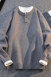 8790-P50 2025年秋冬新款圆领毛衣男时尚长袖针织衫图片