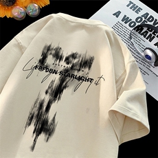 可设48小时发货支持抖音得物来样二开230克重磅美式短袖t恤MT354，男装T恤，电商A486-1
