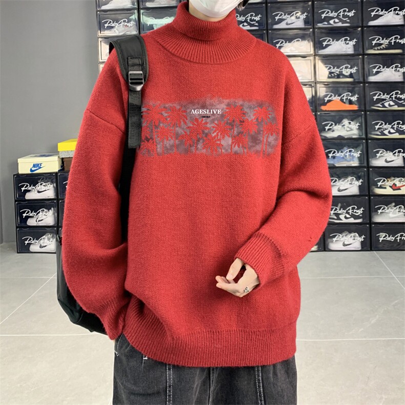 高质量！秋冬季高领毛衣加绒加厚翻领针织衫男毛衣FL541-特P38,男装针织衫/毛衣,电商B371