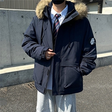 座山雕派克棉服男女同款貉子毛加厚外套GS65003，男装棉衣，星座1206（原A206）