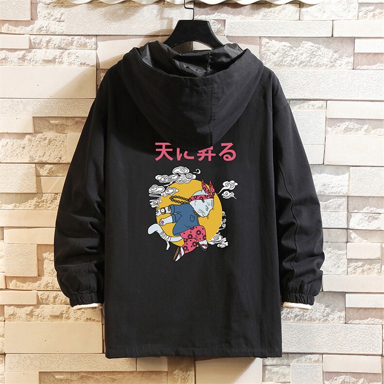 JK41012-P85 加棉款-P115 纯棉连帽夹克男士大码工装夹克男 砖墙图片