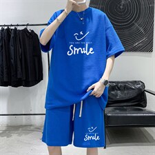 ！数据超好！2022夏季新款男士华夫格短袖T恤套装HTZ01P50，男装T恤，电商B220