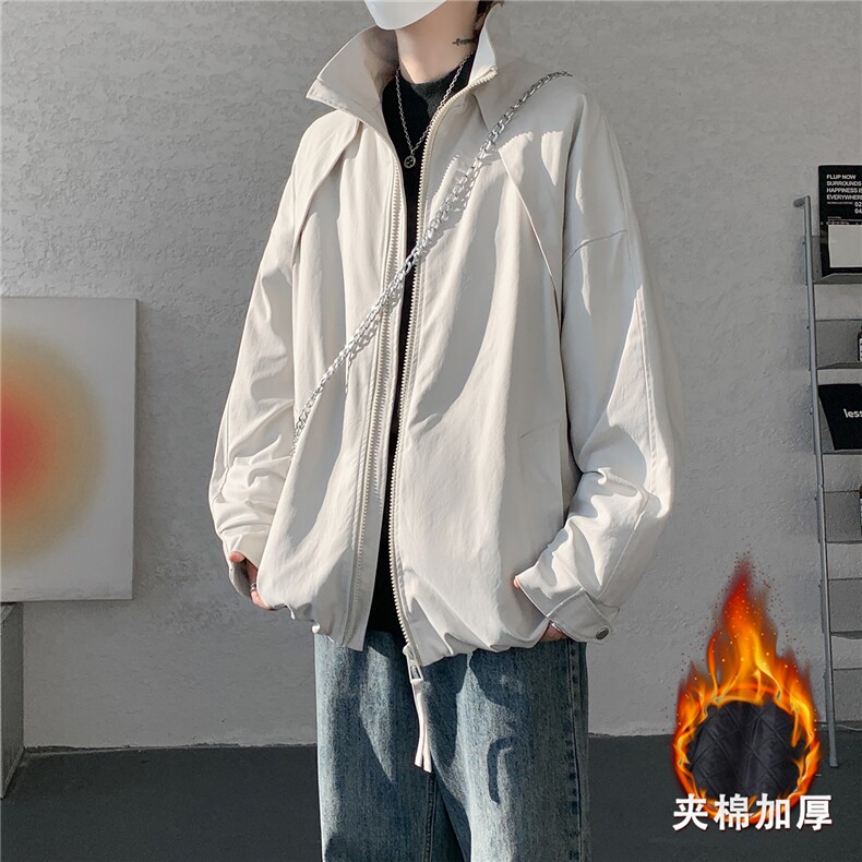 MY1168-特P70加棉特P85立领飞行夹克廓形夹棉加厚大码外套棉衣,男装夹克,电商A059