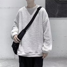 美式街头设计感圆领毛衣男慵懒风休闲羊羔毛针织衫W376P25，男装针织衫/毛衣，星座1116-2
