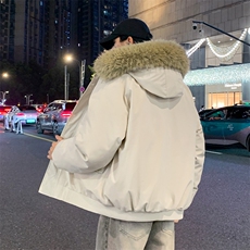 美式毛领派克棉服男冬季加厚工装棉衣情侣外套M060-P110迷彩P115，男装棉衣，星座308B-2