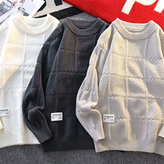 2024【新品】秋冬圆领毛衣男士针织打底衫潮流百搭-M5147-P45，男装针织衫/毛衣，星座1105