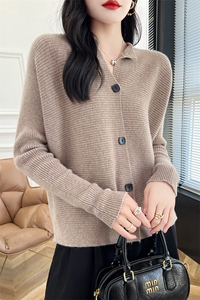 蝙蝠开衫纯色针织衫羊毛衫女秋冬2024年新款图片