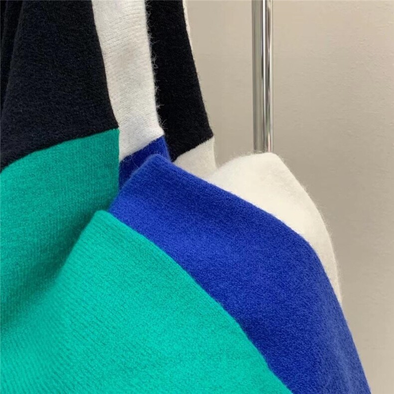 撞色毛衣，女装针织衫/毛衣，Queena PHoebe