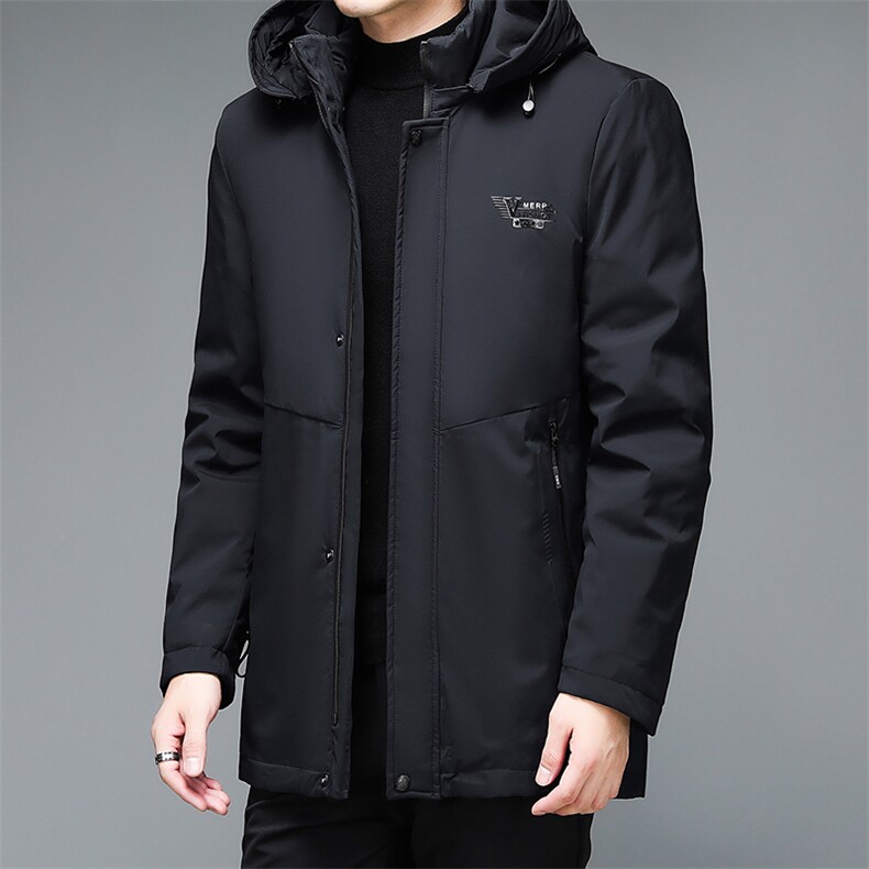 BJY1130钱塘2020-2商务休闲连帽冬季厚款中年男士羽绒服P190,男装羽绒服,钱塘207-2