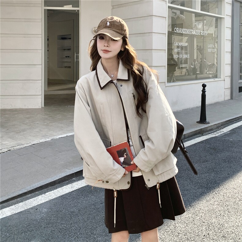 现货新款撞色拼接外套26156P155K238,女装短外套,2D035