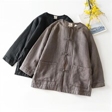 料盘扣衣，女装棉衣/棉服，蓝院