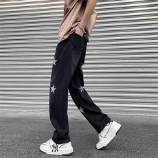 直脚流行牛仔裤潮男长裤夏季水洗宽松直筒拉链KK006-P40，男装牛仔裤，星座911-3