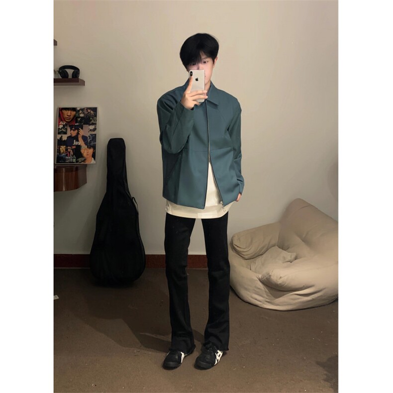 【有货】cleanfit蓝色短款外套男高级感痞帅行政夹克Y165LL-特P55,男装夹克,星座1007（原301D）