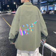 春季长袖衬衫男宽松港风衬衣男外套男CSCS270-P40图片