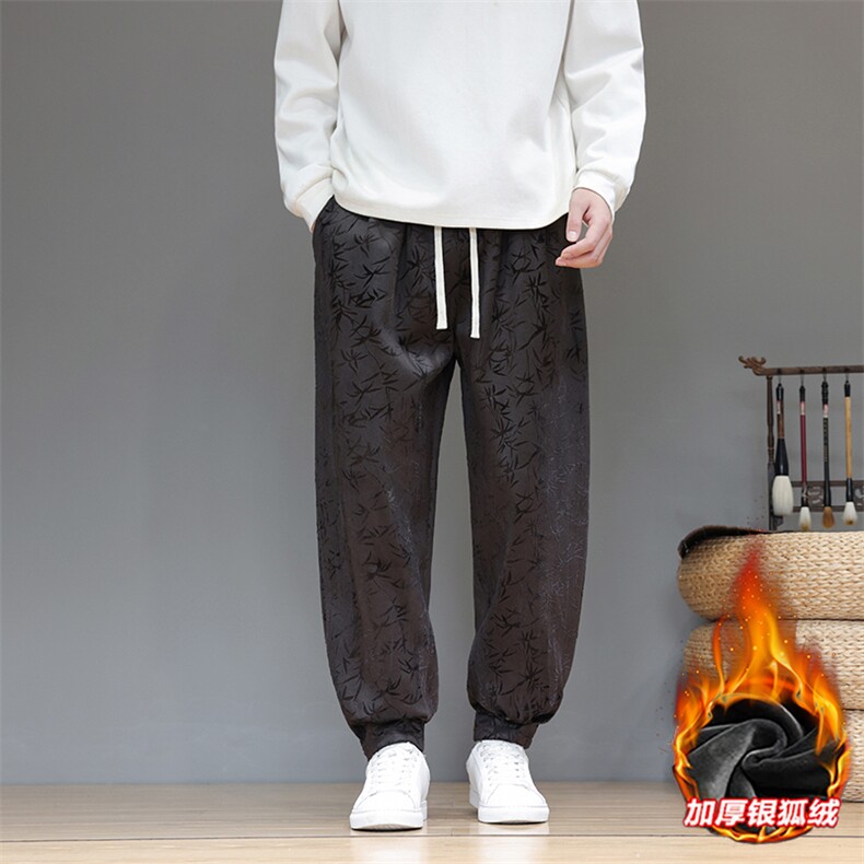 风冬季加厚银狐绒加绒裤男印花潮休闲裤xz815-k508p60,男装卫衣,星座815（原A203）