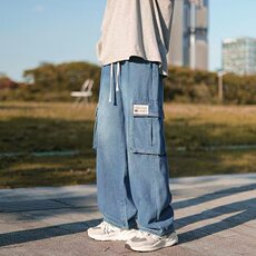 牛仔裤男秋季潮大码休闲裤子高街N5004P45，男装牛仔裤，星座1116-2