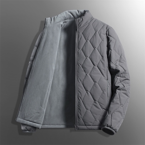 秋冬季双面穿棉衣加厚保暖棒球服上衣立领茄克棉袄外套男图片